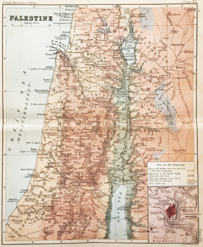 Accurate 1888 map of Palestine (Israel) - Holy Land Maps