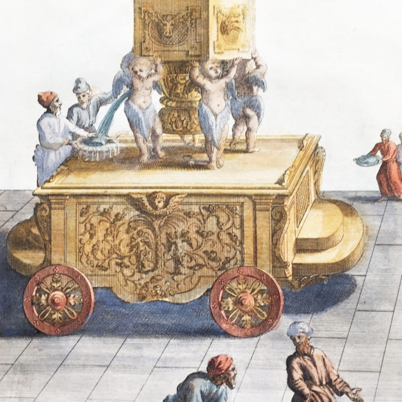 One of the Ten Wheeled Movable Basin – Un des Dix Bassins d’Airain du Temps de Salomon qui Servaient à laver les Victimes, les Vases