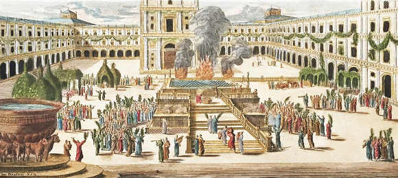 Sacrifice on Sukkot (Feast of the Tabernacle), in the First Holy Temple in Jerusalem