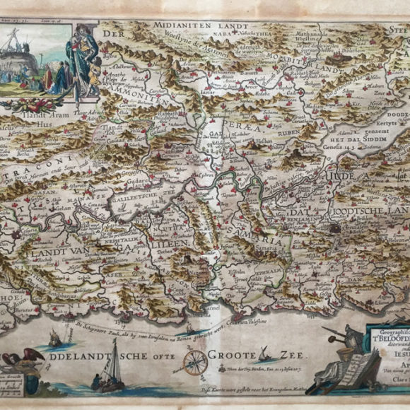 Engraved and Hand Colored to Display the Geo-Political Divisions of the Region in the 1st century AD.