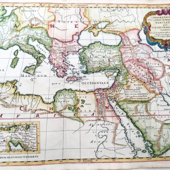 Geographiae Sacrae ex Veteri et Novo Testamento desumptae. Tabula prima : Quae totius orbis Patres continet