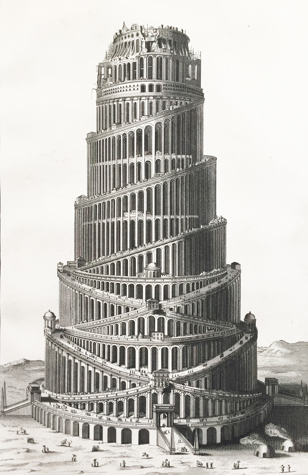 Uytwendige Vertooning des Torens van Babel (Babylon)